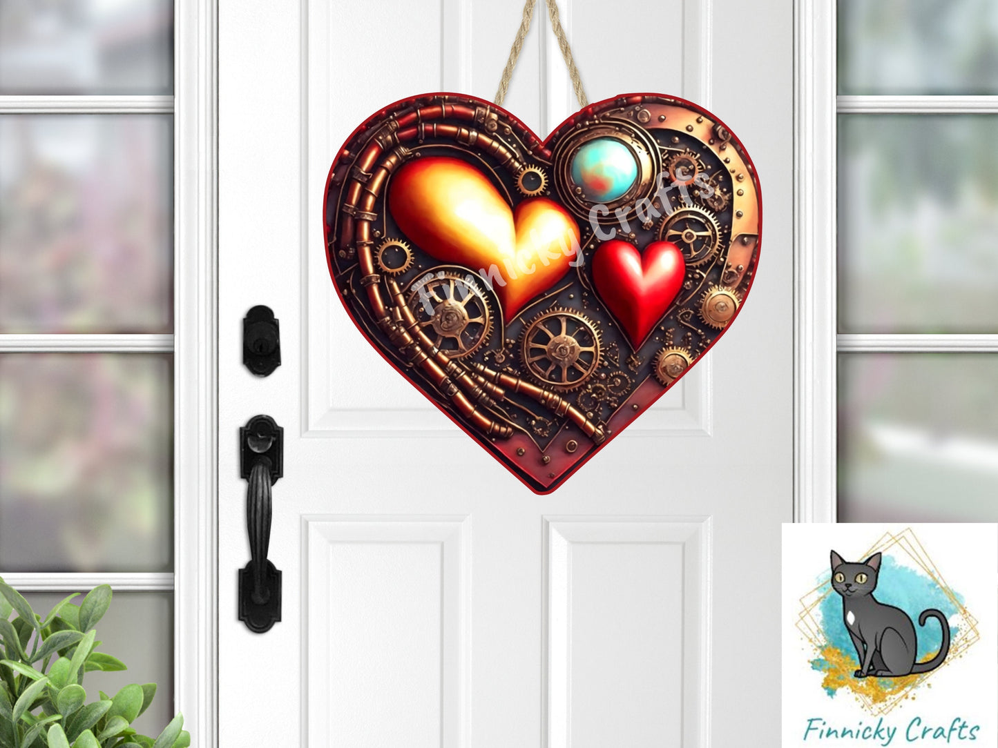 Steampunk Heart, Earrings, Keychain, Wall Hanger, Door Hanger, Sublimation, Digital, PNG, Design, Download Only