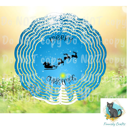 Merry Christmas, Santa Sleigh,Digital, PNG, Download, Wind Spinner, Earrings, Ornament, Sublimation, Printable, Coaster, Round, Christmas