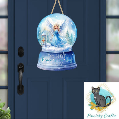 Blue Angel Snow Globe Ornament Add Personalization - earrings, night light, sign -  Christmas Ornament Digital File, Night Light