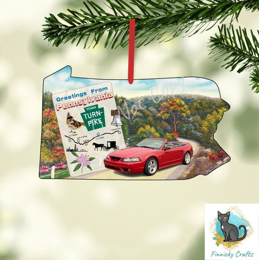 Pennsylvania State Shape, Turnpike, Sublimation, PNG, Digital Download, Decoration, Ornament
