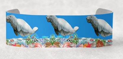 Manatees, Bracelet Cuff Sublimation Designs - Small, Medium, Large PNG files
