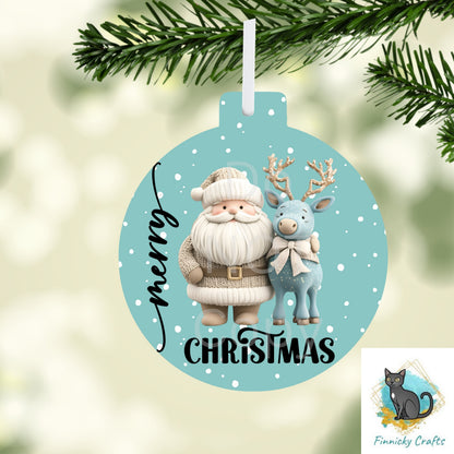 Fishing Bobber Ornament, Santa Reindeer Christmas, Customizable, Personalize, Sublimation, Digital, PNG, Design, Download Only, Night Light