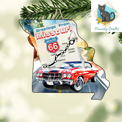 Missouri State Shape, Route 66, Sublimation, PNG, Digital Download, Earrings, Door Hanger, Decoration, Ornament
