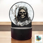 Grim Reaper Skeleton Crystal Ball png - Sublimation Designs - Acrylic Light Base - Halloween Decor - Night Light