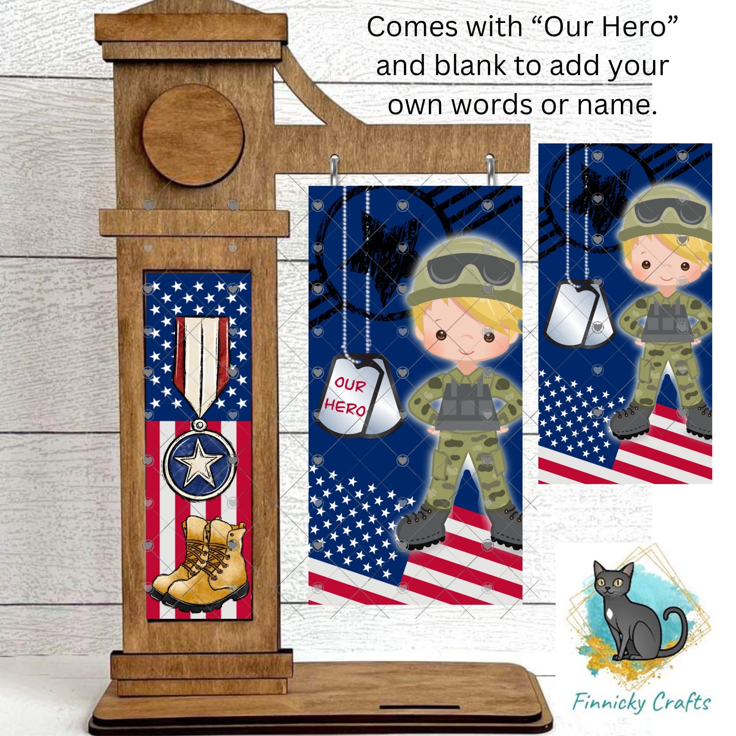 2-Piece, Customizable, Interchangeable Military Sign Inserts, Army Men, Bundle Sublimation, Digital, PNG, Design, Download