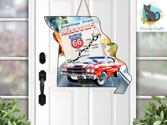 Missouri State Shape, Route 66, Sublimation, PNG, Digital Download, Earrings, Door Hanger, Decoration, Ornament
