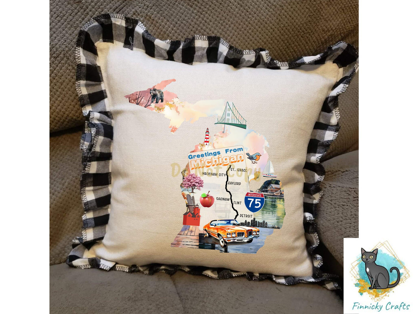Michigan, I-75, Sublimation, PNG, Digital Download, Sublimation, Decoration, Ornament