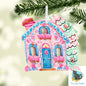 Gingerbread house with tree - Christmas Sublimation Design PNG Graphic Clip Art Digital Download