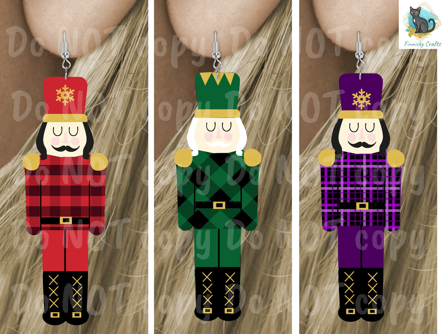 Christmas, Nutcracker, Bundle -  Digital, Design, Sublimation, Ornament, Door Hanger, Earrings, Tiered Tray Decor, PNG, Download Only