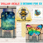 Dollar Deal - Firefly Mason Jar, Brightly Colored Butterfly, Beehive Plant Stake, Sublimation Digital Design Bundle - MDF, Acrylic