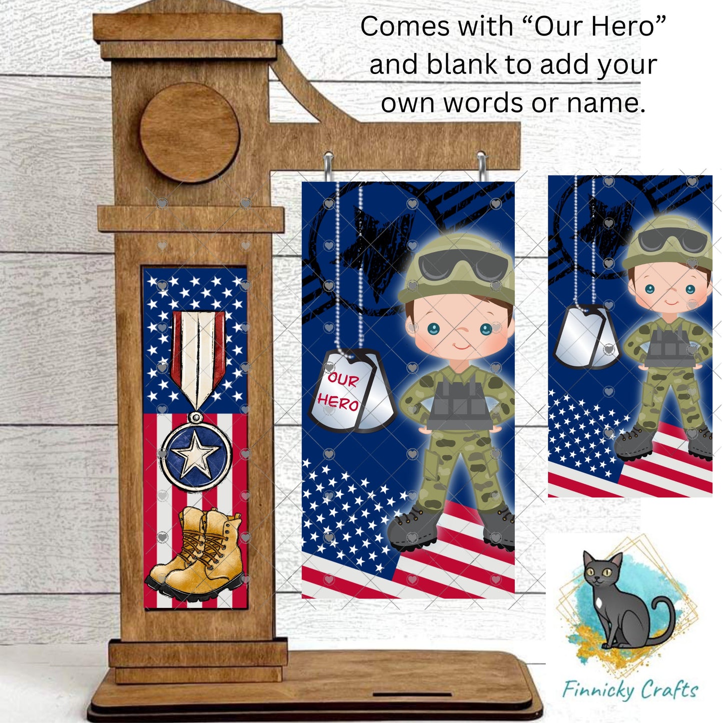 2-Piece, Customizable, Interchangeable Military Sign Inserts, Army Men, Bundle Sublimation, Digital, PNG, Design, Download