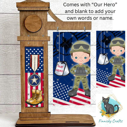 2-Piece, Customizable, Interchangeable Military Sign Inserts, Army Men, Bundle Sublimation, Digital, PNG, Design, Download