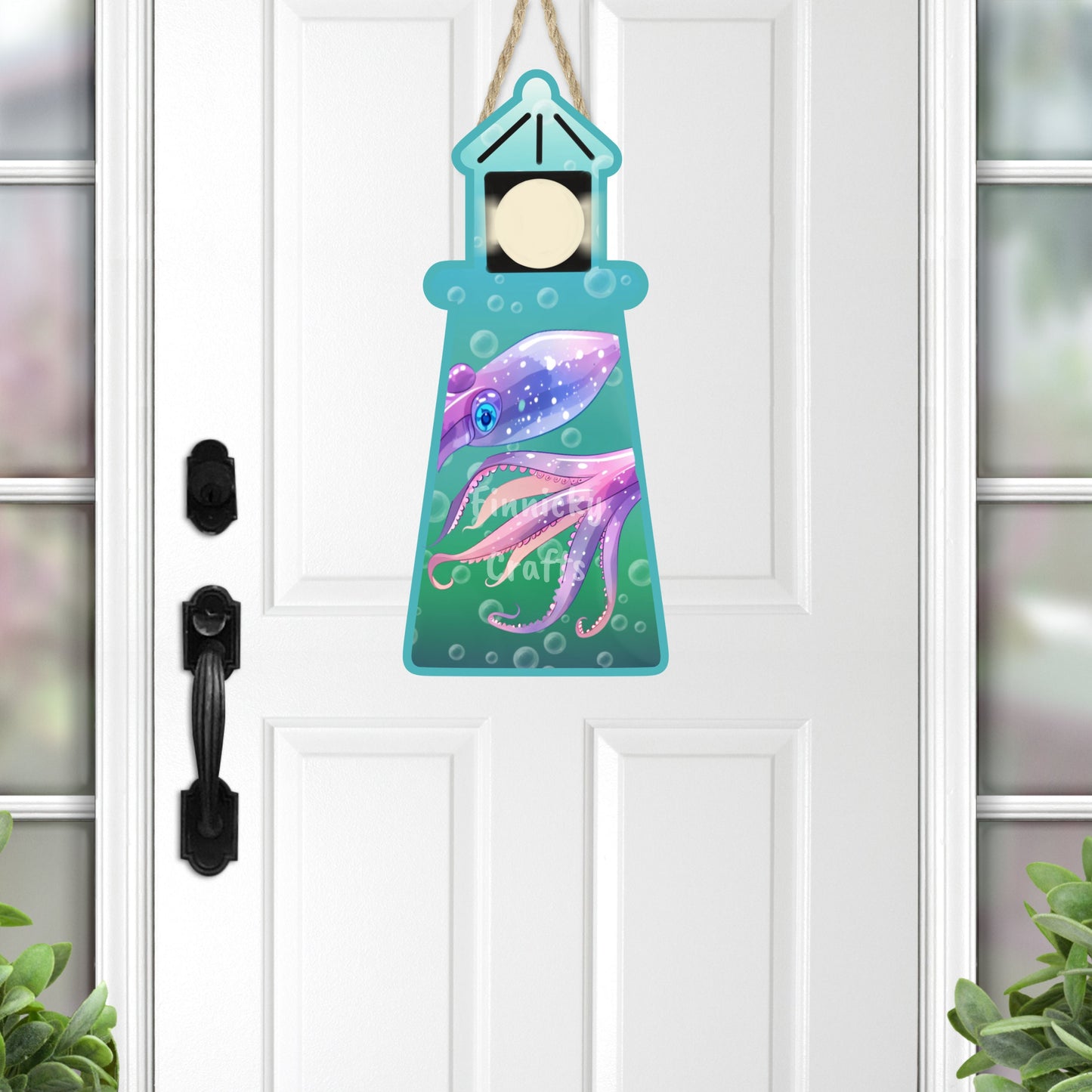 Squid Lighthouse Sign, Nightlight, Keychain, Earrings, Sublimation, Digital, PNG, Design, Download, Acrylic, MDF