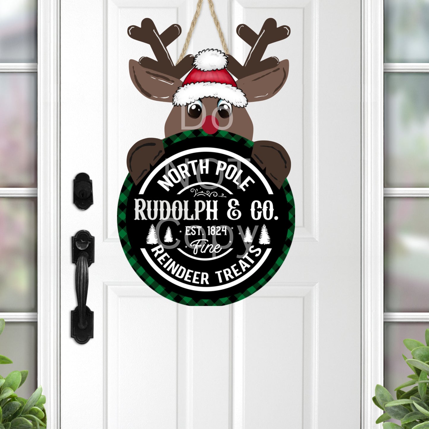 Customizable Reindeer with bulb, Christmas ornament, Sublimation, Digital, PNG, Design, Download Only, Ornament, Decoration, Sign