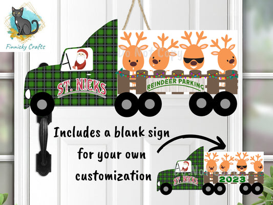 18 Wheeler, Santa, Reindeer, Truck,Sublimation, Digital, PNG, Design, Download Only, Ornament, Decoration, Sign
