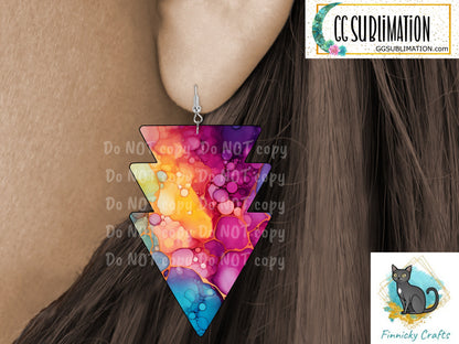 Three Arrow Earrings Bundle Digital Download- Earrings - Bee, alcohol ink, serape