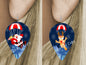 Upside Down Teardrop Earring Design, Santa Parachute, Reindeer Parachute Cute Sublimation, PNG, Digital Download, Earring Design
