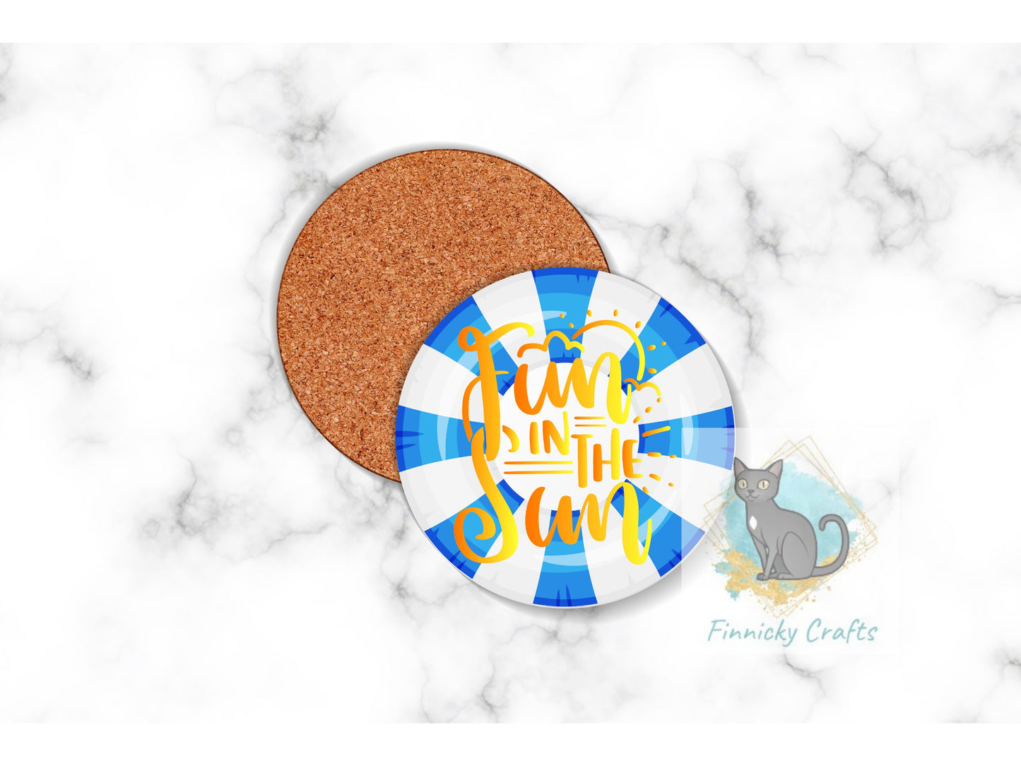 Sublimation Fun in the Sun Round Sign - T-shirt - Cap - Pillow - Apron - Coaster - Cup - Bag Design - Digital Download