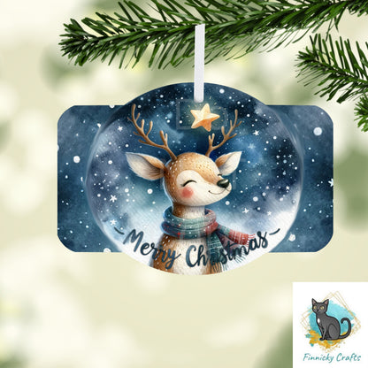Rounded plaque, Reindeer, Christmas ornament, Sublimation, Digital, PNG, Design, Download Only, Ornament, Decoration, Sign