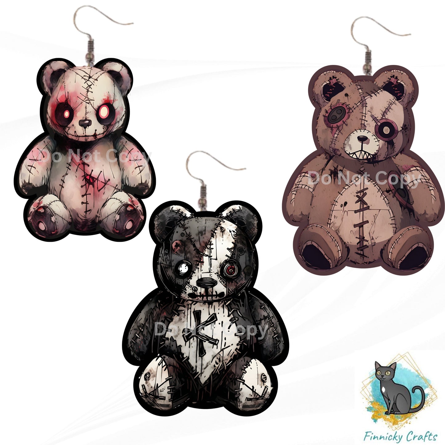 Spooky Teddy Bear Bundle, Halloween, Sublimation, PNG, Digital Download, MDF, Acrylic