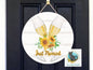 Rustic Just Married Sublimation Design  - Round Sign - T-shirt Design - Digital Download