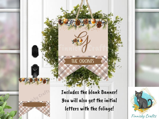 Customizable Banner Shape, Ornament, Sign, Christmas, Fall, Autumn png, Digital Download