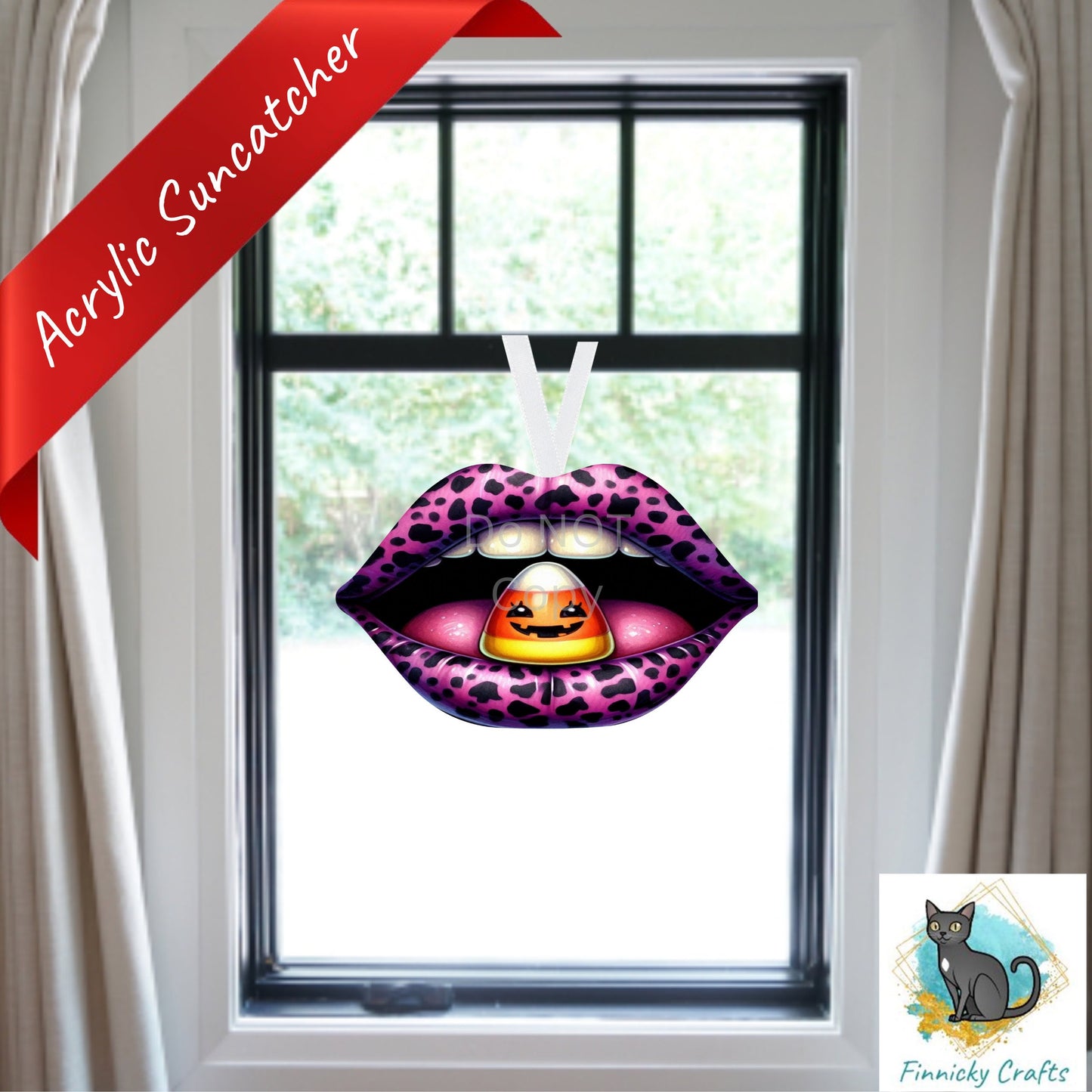 Spooky Halloween Lips -  - Sublimation Digital Design Bundle - MDF - Acrylic - Night Light - Suncatcher - Earrings - Decor