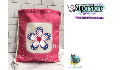 Patriotic Sublimation Flower Digital Design- Earrings - Signs