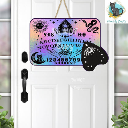 Ouija Board and planchette - Sublimation Digital Design Bundle -  MDF, Acrylic, Glitter Acrylic - Earrings, Sign, Nightlight, Bag Charm