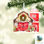 Barn Silo, Christmas, Winter, PNG, Design, Download, Door Sign, Ornament, Sublimation, Acrylic, MDF, DTF, earrings, sign.