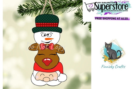 Snowman, Reindeer, Santa Christmas Design png