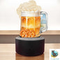 Light beer Stein, light base Sublimation Design, acrylic