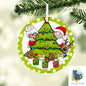 Customizable Christmas Ornament, Round Sign PNG, Digital Download for Sublimation, Door Sign, Earrings, Badge Reels, Night Light