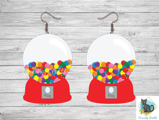 Gumball Machine png - Sublimation Designs Wall Hanger - Earrings - Door Hanger - Snow Globe Shape