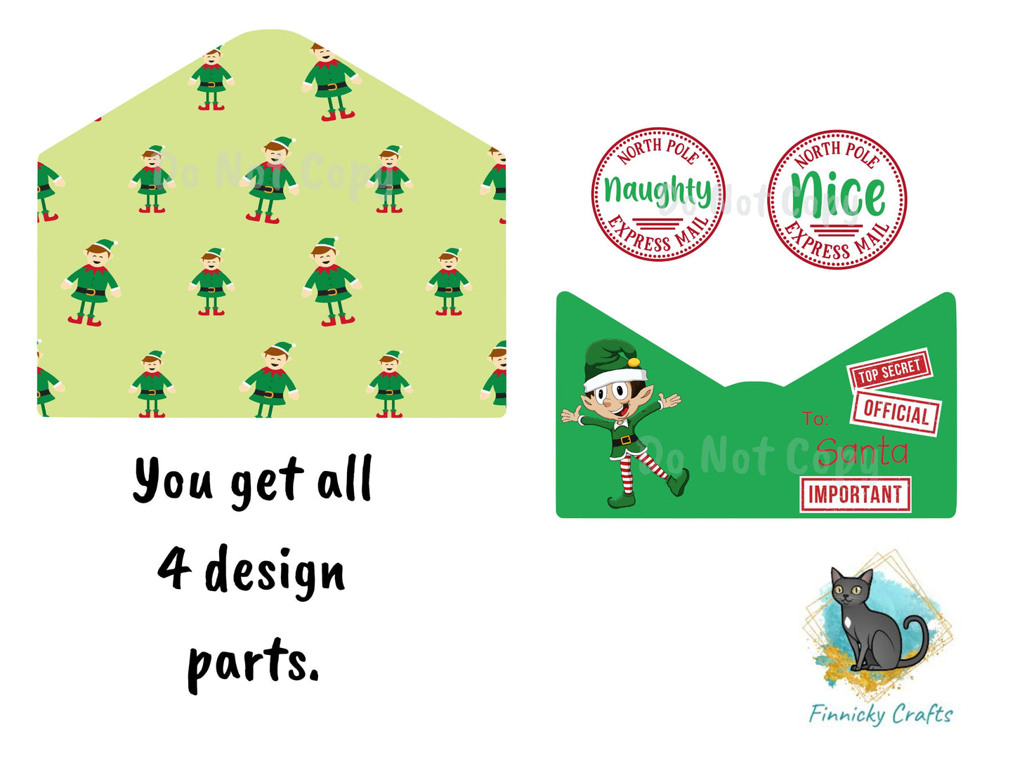 Christmas Letter, Elf Letter to Santa, Letter holder, Naughty, Nice, Sublimation, Digital Design, PNG, Download, Decoration, Ornament