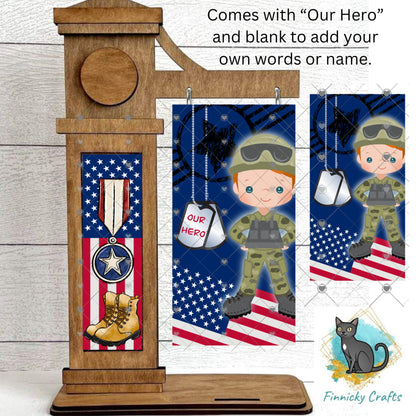 2-Piece, Customizable, Interchangeable Military Sign Inserts, Army Men, Bundle Sublimation, Digital, PNG, Design, Download