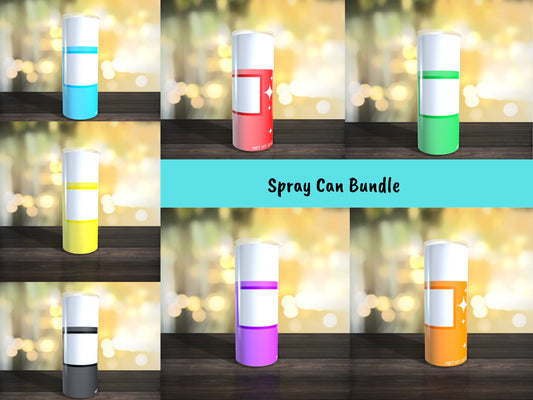 Customizable Spray Can Tumbler Template - Be Gone Template - 7 Various Colors - Digital Design - Sublimation Tumbler