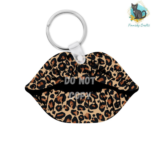 Leopard Lips -Sublimation Digital Design Bundle - MDF - Acrylic -Night Light-Suncatcher - Earrings- Key ring - Decor