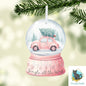 Jingle all the Way Snow Globe Ornament Add Personalization - earrings, night light, sign -  Christmas Ornament Digital File, pink car