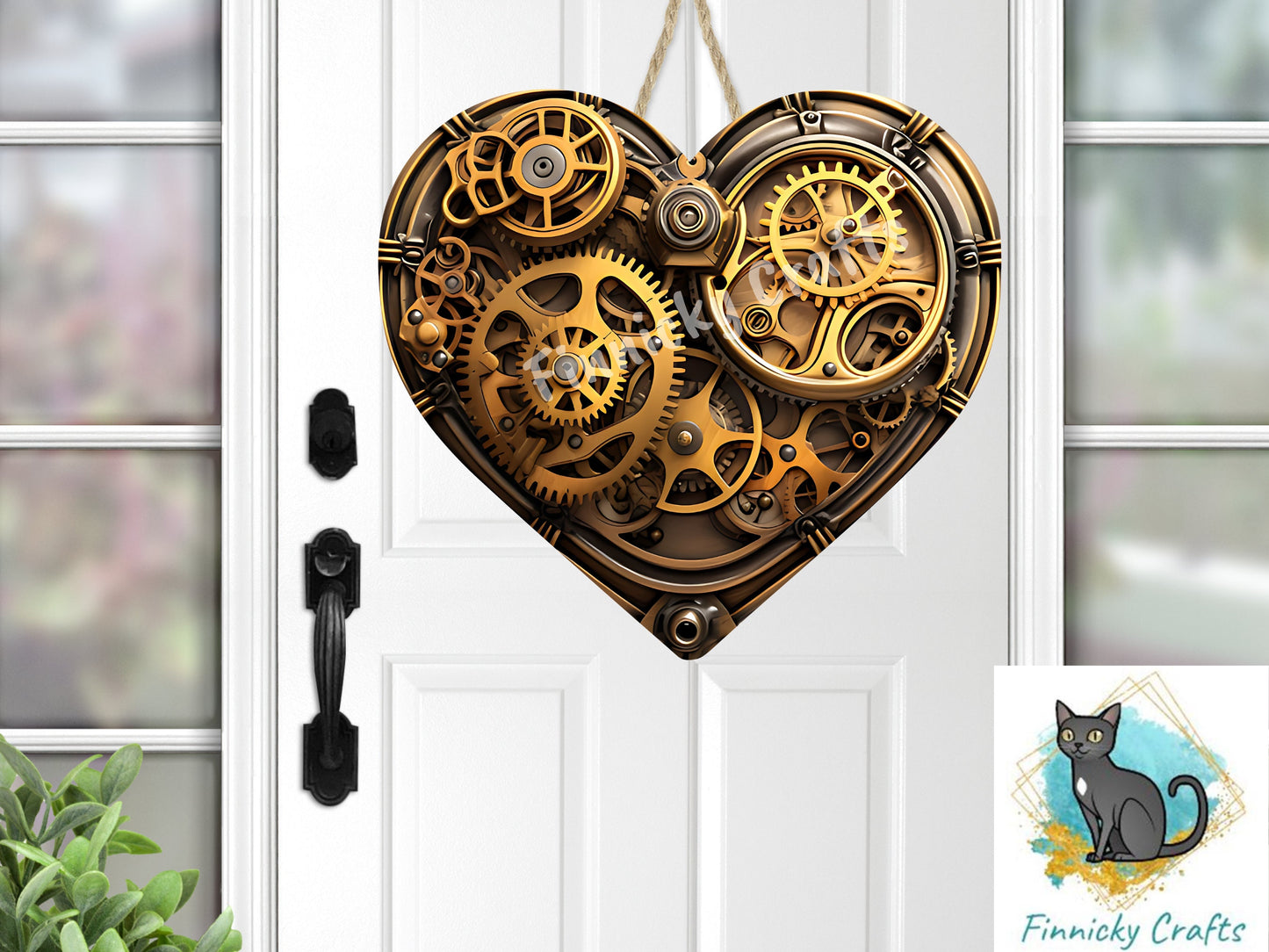 Steampunk Heart, Earrings, Keychain, Wall Hanger, Door Hanger, Sublimation, Digital, PNG, Design, Download Only