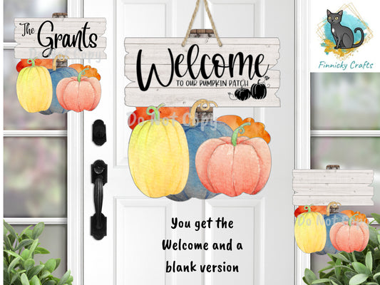 Fall Sign, Fall Sublimation PNG, Hello Fall, Outdoor Fall Sign,Pumpkin Sign, Fall Welcome Sign, Woodland animals, autumn leaves, ASL