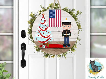 Military, Army, Marines, Navy, Christmas, Digital, PNG, Download, Ornament, Sublimation, Coaster, Round, Christmas, Badge Reel