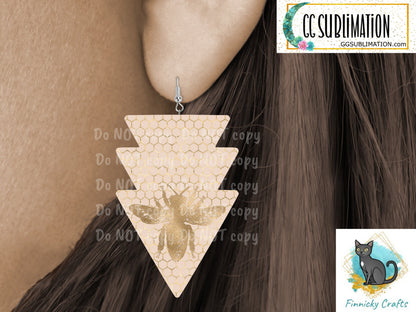 Three Arrow Earrings Bundle Digital Download- Earrings - Bee, alcohol ink, serape