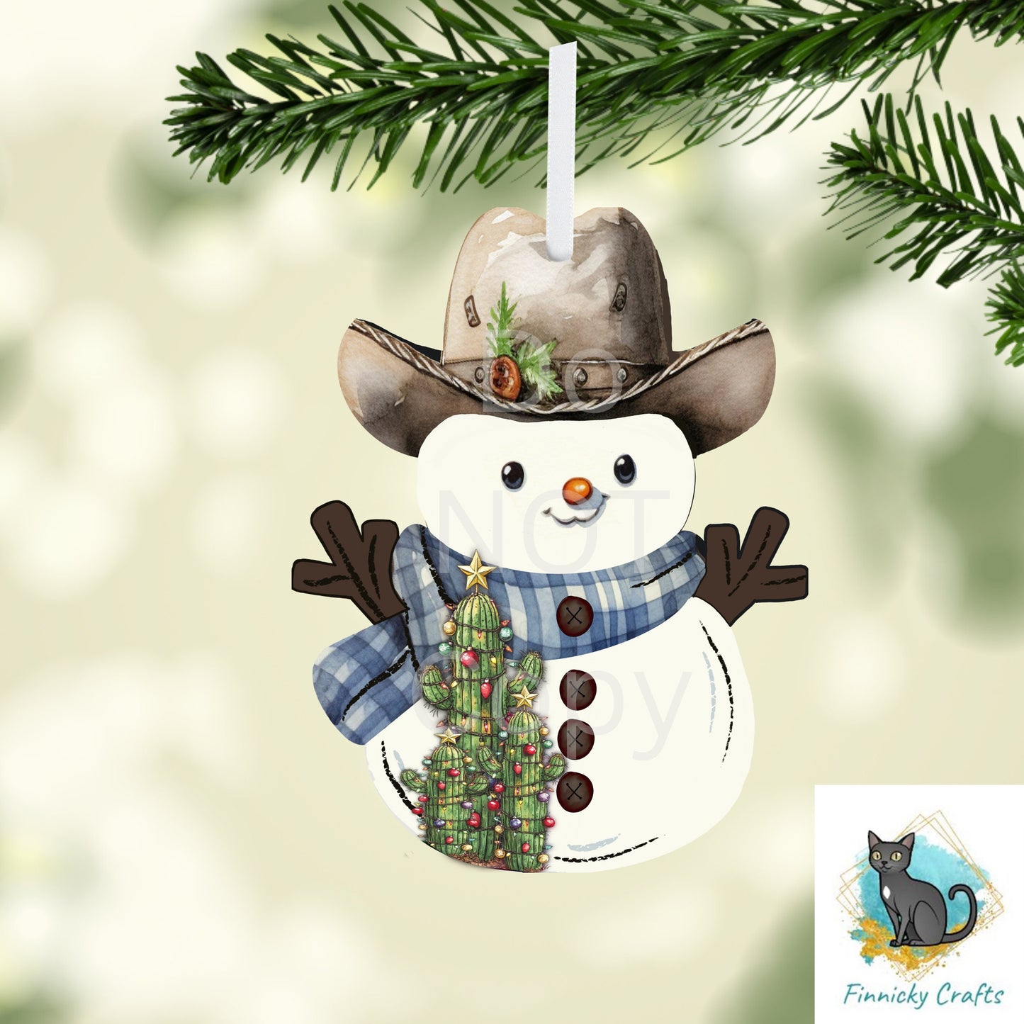 Cowboy Snowman- Sublimation Design -Earrings, Winter, Christmas, Ornament, Sign, Decor, Suncatcher, MDF, DTF, Acrylic