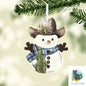 Cowboy Snowman- Sublimation Design -Earrings, Winter, Christmas, Ornament, Sign, Decor, Suncatcher, MDF, DTF, Acrylic
