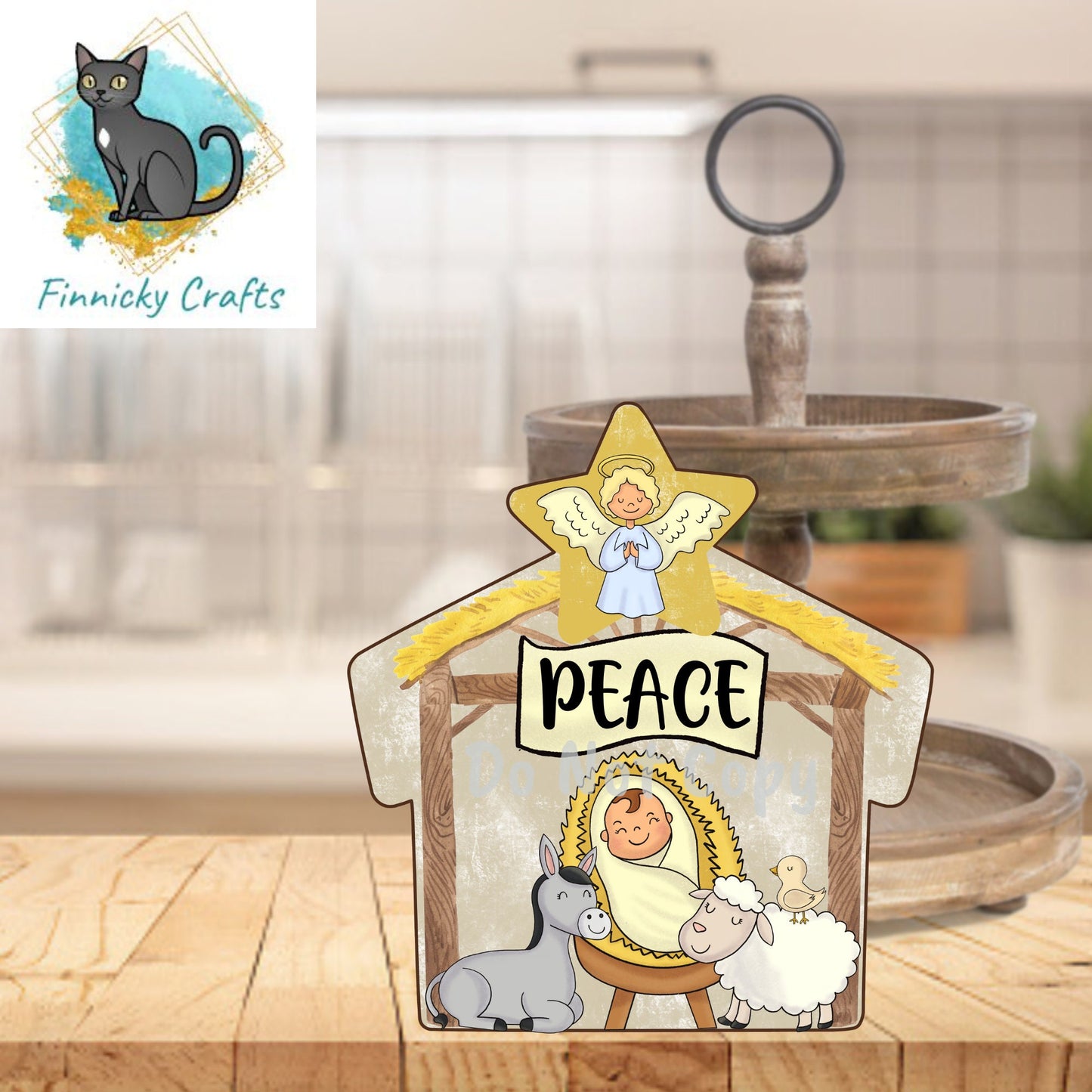 Nativity Shape, Manger, Creche, Peace, Customizable, Christmas, Sublimation, Digital Design, PNG, Decoration, Earring, Door Hanger, Ornament