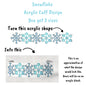 Snowflakes, Bracelet Cuff Sublimation Designs - Small, Medium, Large PNG files - Winter - Christmas