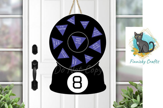 Halloween, Snow Globe,Crystal Ball, Magic 8 Digital,PNG,Design,Download,Door Hanger,Ornament,Sublimation,