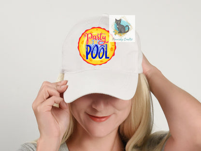 Party by the Pool Round Sign - T-shirt - Cap - Pillow - Apron - Coaster - Cup - Bag Design - Digital Download