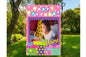 Customizable Pink Birthday Digital Garden Flag Design | Personalize with Name and Picture | 300 dpi PNG